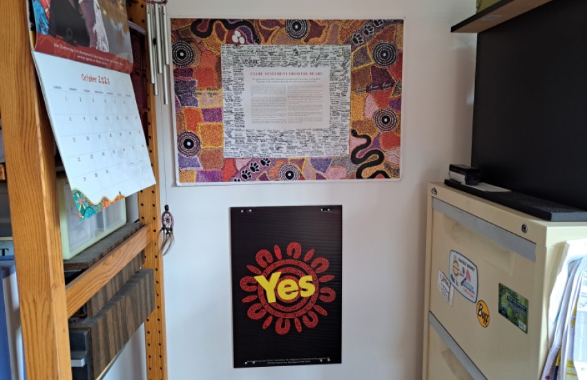 Uluru Statement from the Heart and Voice Vote Yes posters