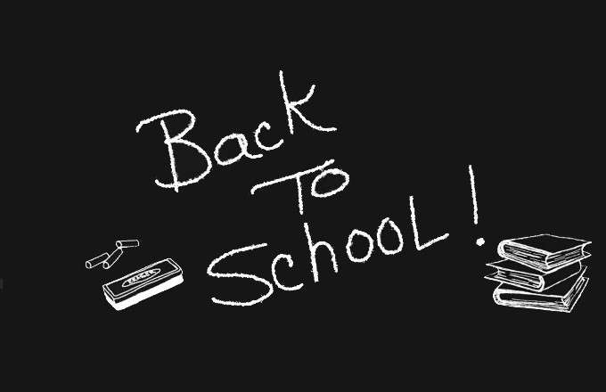 Back to School Podcast - classroom blackboard